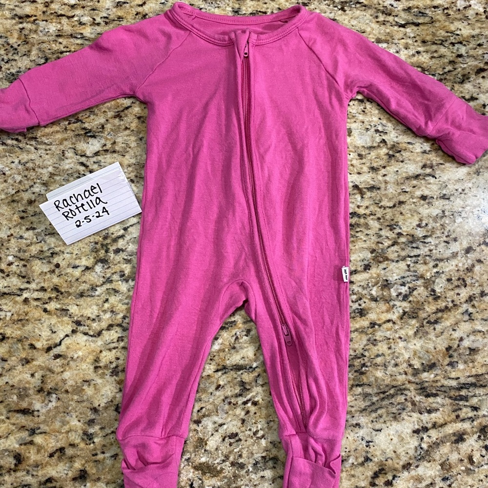 Little sleepies zippie size 0-3 rosette solid